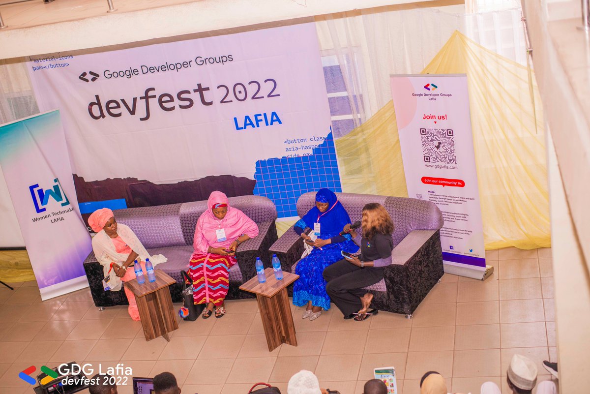 gdglafia's tweet photo. We believe in ladies inclusion in tech. At #DevFestLafia, we had a session specially organised by @wtm_lafia to encourage the ladies in tech. Quite inspiring and participation was applaudable. #ssapowerpanel #DevFest2022 https://t.co/cTfKeRk6Ge