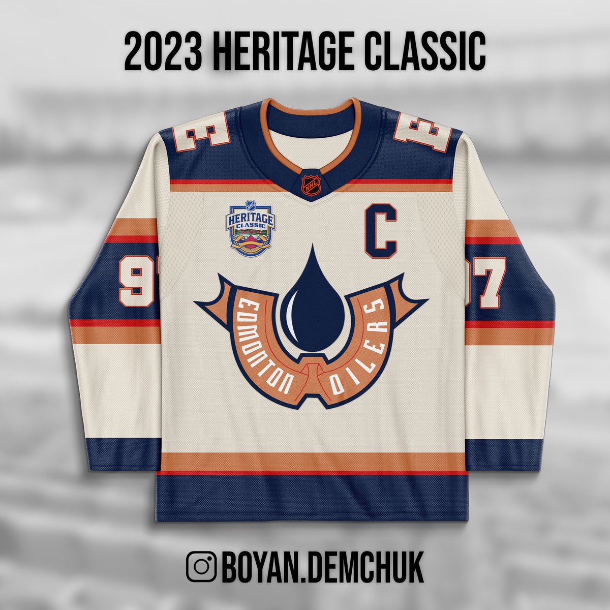 Boyan Demchuk on X: The 2023 Heritage Classic is reportedly going to be  fought between the Flames and the Oilers. I've put together a concept for  each team that pulls from various