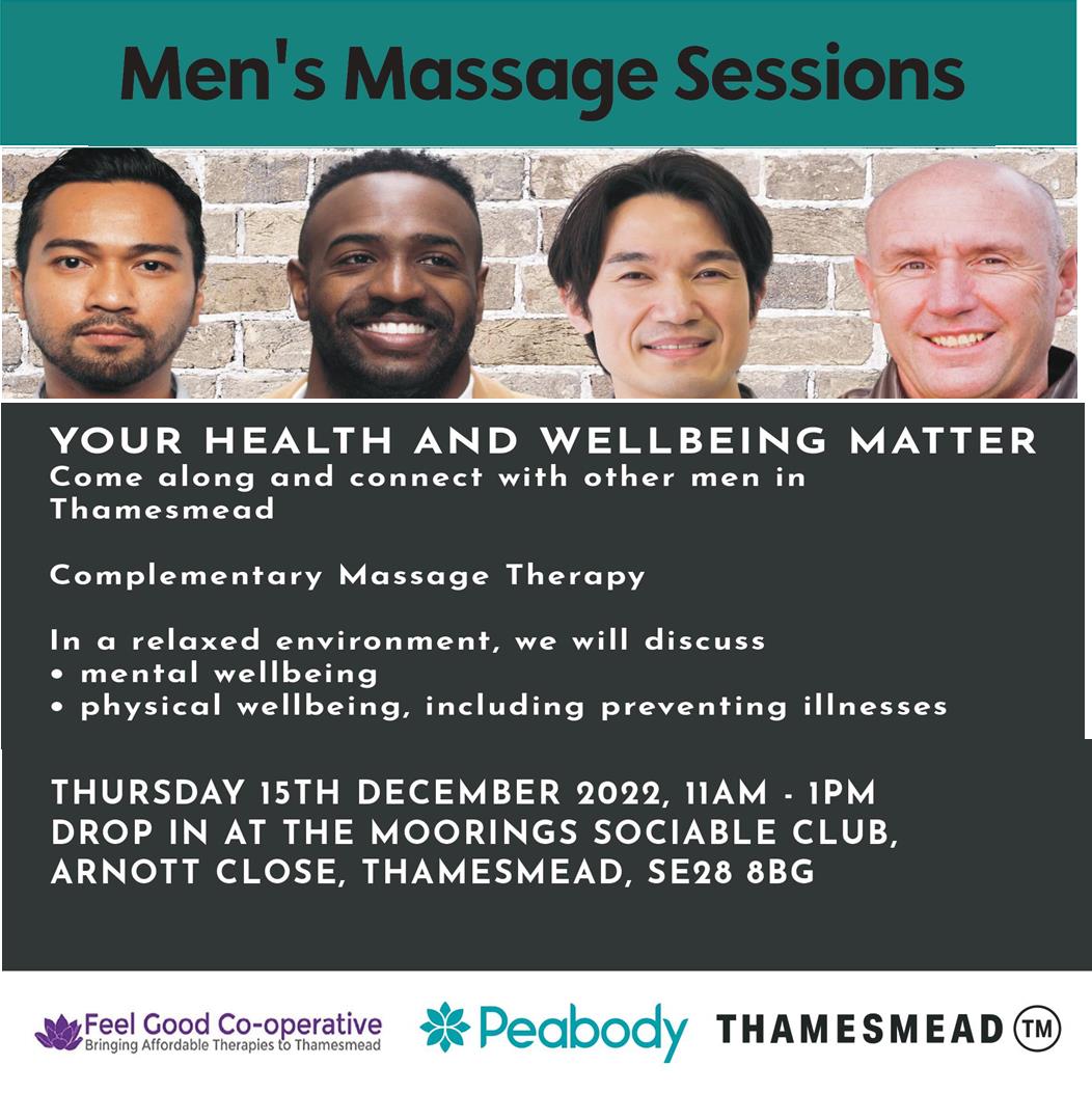 FeelGoodCoop's tweet photo. On Thursday 15th December, we are hosting a Men's Health Event, at Moorings Sociable Club from 11am-2pm. Our good friends from Charlton Athletic will be offering blood pressure checks. This is the last one of this year, so please come along. #menshealth https://t.co/m2TRqJYxrh