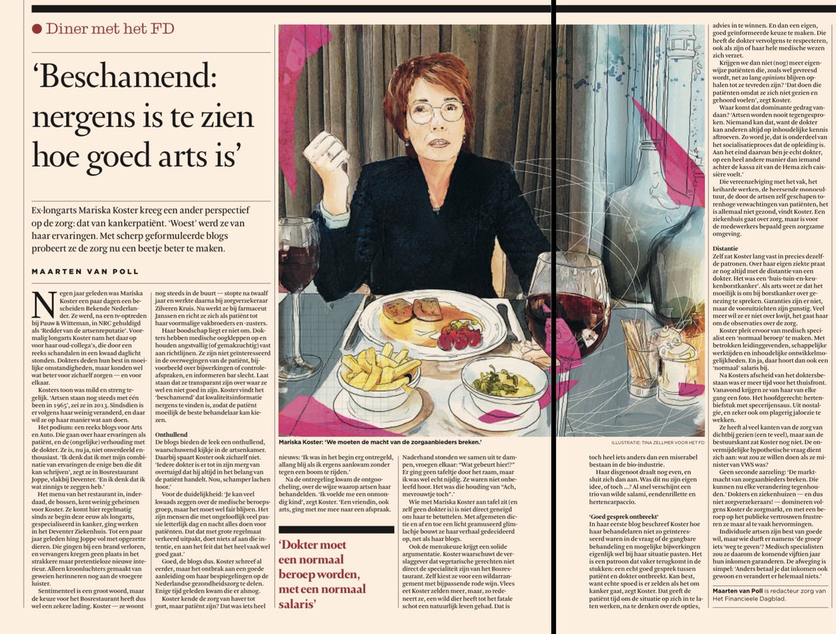 edwinrbrugman's tweet image. Voormalig arts en manager bij #BigPharma ‘s Johnson &amp;amp; Johson, @MariskaKoster gaat los op zorgverleners in een interview met @mvanpoll in @FD_Nieuws . Artsen moeten een ‘normaal salaris’ verdienen. Zou ze het salaris van haar baas ‘normaal vinden? Dat was over 2020 30 mio dollar.