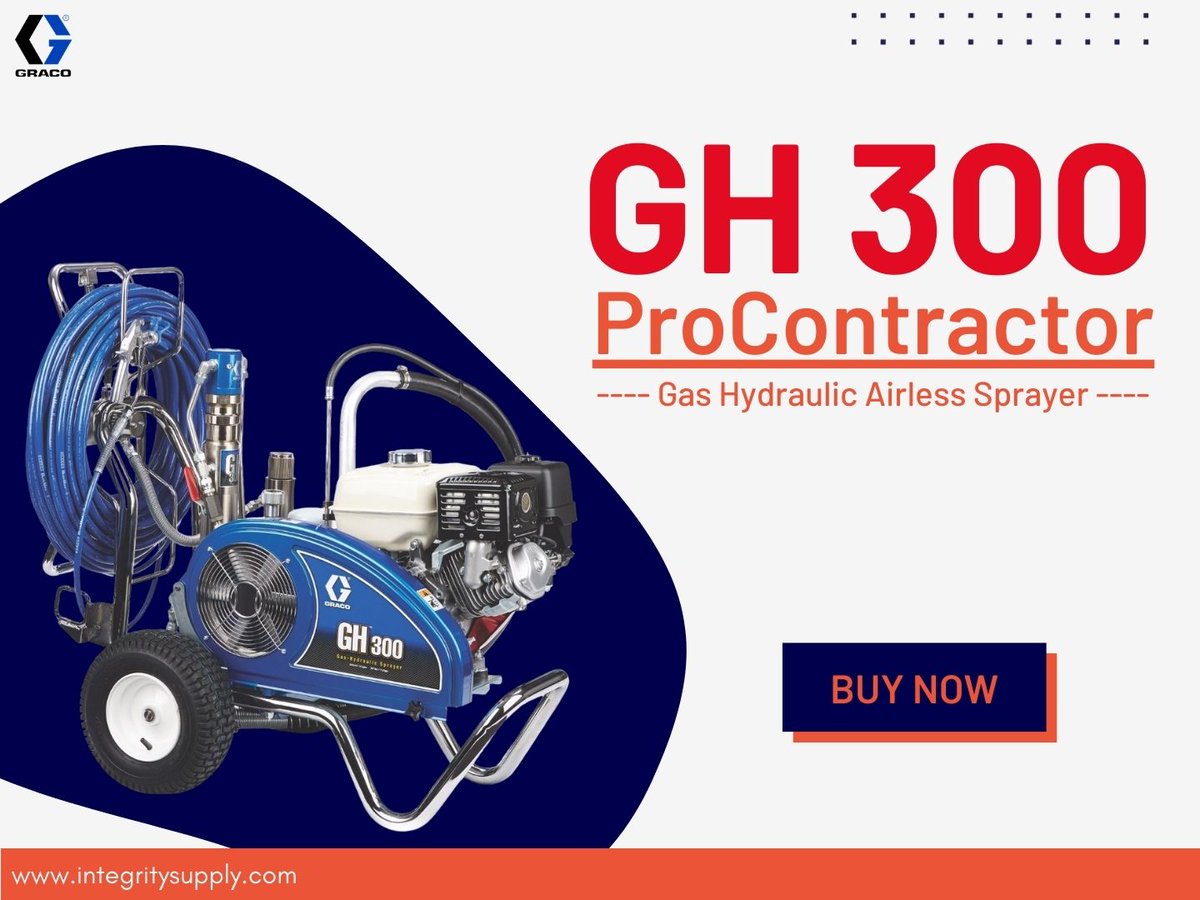 GoIntegrity's tweet photo. Graco GH 300 Gas Hydraulic Airless Sprayer ProContractor - 24W936

Buy Now: https://t.co/VeQMV4DyxS

Price: $8,959.00

#graco #gracosprayer #paintsprayer #procontractor #sprayer https://t.co/Hh6wlZ54RL