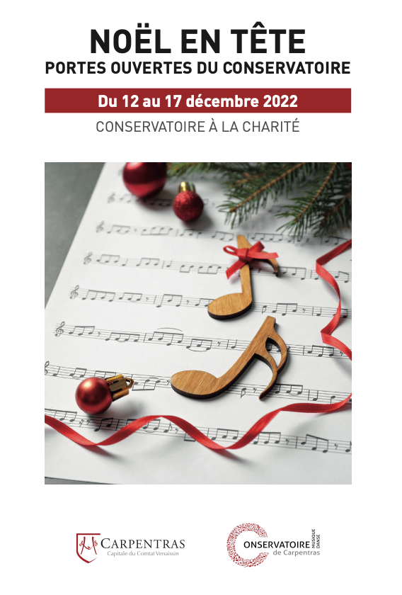 Toute la semaine profitez des portes ouvertes du #Conservatoire ! L'occasion parfaite pour découvrir les différentes disciplines proposées et le travail des élèves ! 🎶
Le thème de cette édition : 🧑‍🎄 Noël en tête ! 🎄

#carpentras