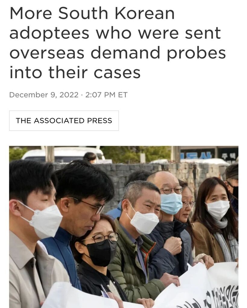 "The agencies were run by board members close to military leaders, who saw adoptions as a tool to reduce the number of mouths to feed and to remove the socially undesirable, including children from unwed mothers or poor families.

Adoptions were also aim… instagr.am/p/CmEve09uYlI/