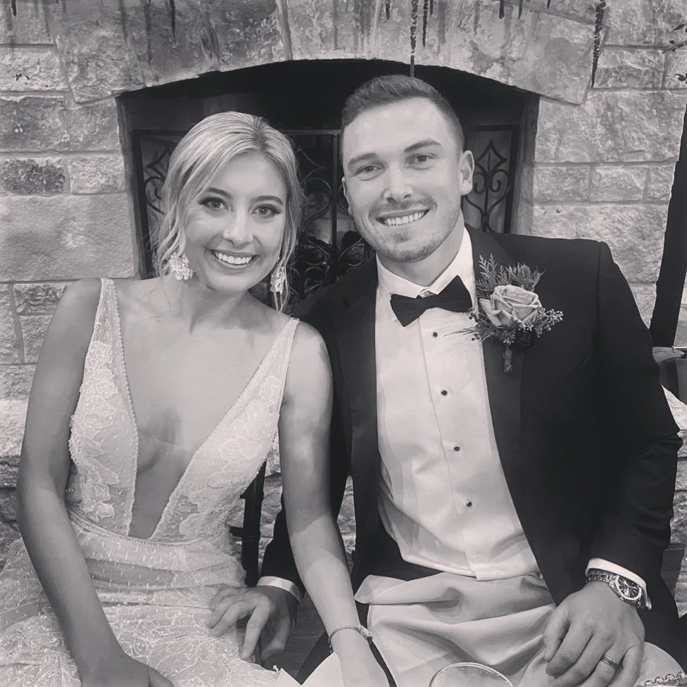 Cheers to the newlyweds, Emma &amp; Beau Burrows! #FrontlineFamily 🥂