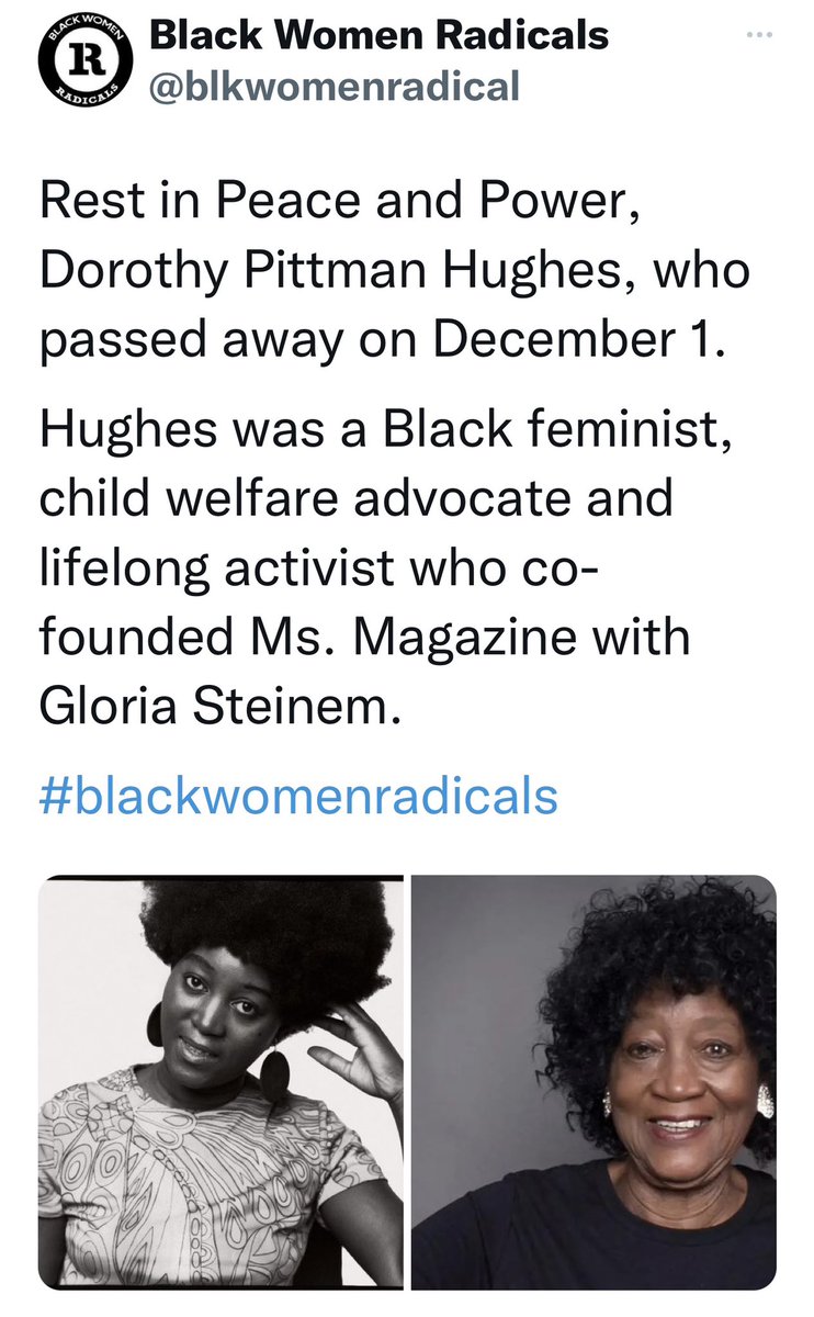 #TheView #DorothyPitmanHughes passed. She should be mentioned for all the work she did for feminism.