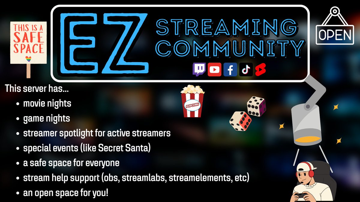 EZStreaming's tweet photo. Last night in EZ, we did the biggest clean out of inactive members in our history. 

That being said, if you are a small streamer on any platform, we'd love to have you! Consider joining EZ Streaming Community today! #RebuildingEra https://t.co/X7PFMKx4yb