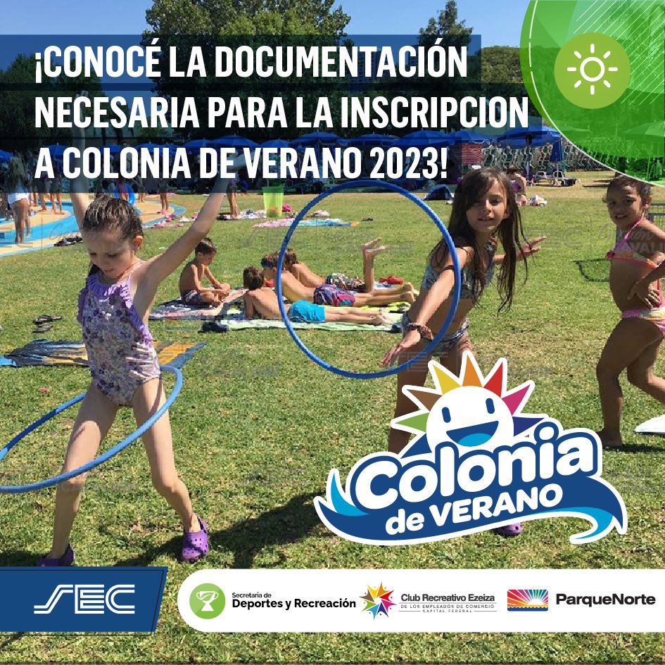 ¡Conocé la documentación necesaria para completar la inscripción de Colonia ingresando en beneficios.sec.org.ar/Colonia 

Una vez que generás la solicitud y te llega el mail de confirmación ‼️¡Recordá confirmar la vacante en la sede que desees dentro de los siguientes 4 días hábiles!