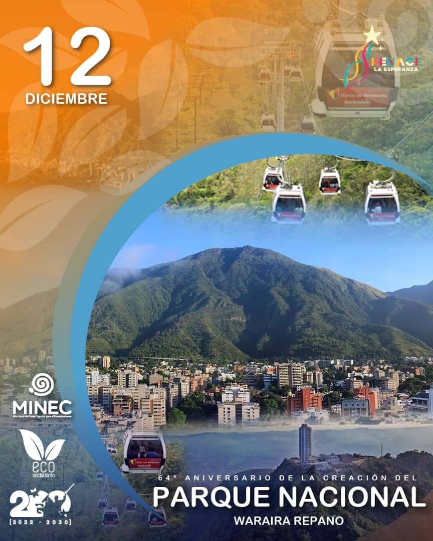 #Efemérides  | El 12 de diciembre se celebra el 64 aniversario de la Creación del Parque Nacional Waraira Repano, ubicado📍 en la cadena del Litoral de la Cordillera de la Costa de Venezuela 🇻🇪, con extensión desde el estado Vargas, Caracas y todo el norte de Miranda.

#Minec