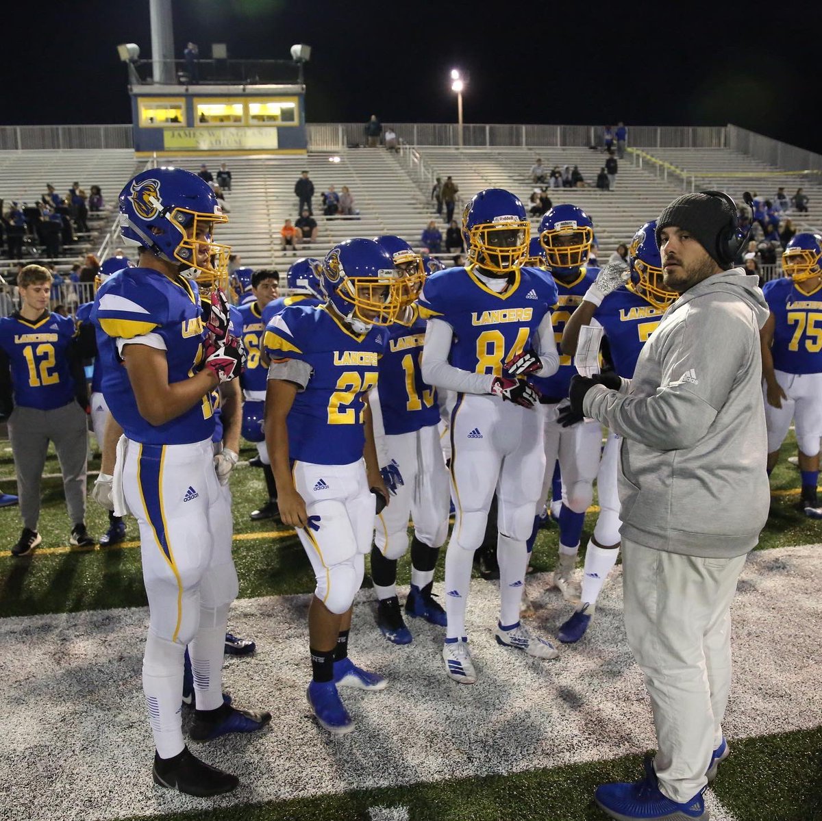 Coach Choates had this story to tell about David.” I called a fake punt with David and he ran to get the first down. Both of us got tackled out of bounds by a Wakefield player. Till this day, I still move back on the sideline when the action comes close.”