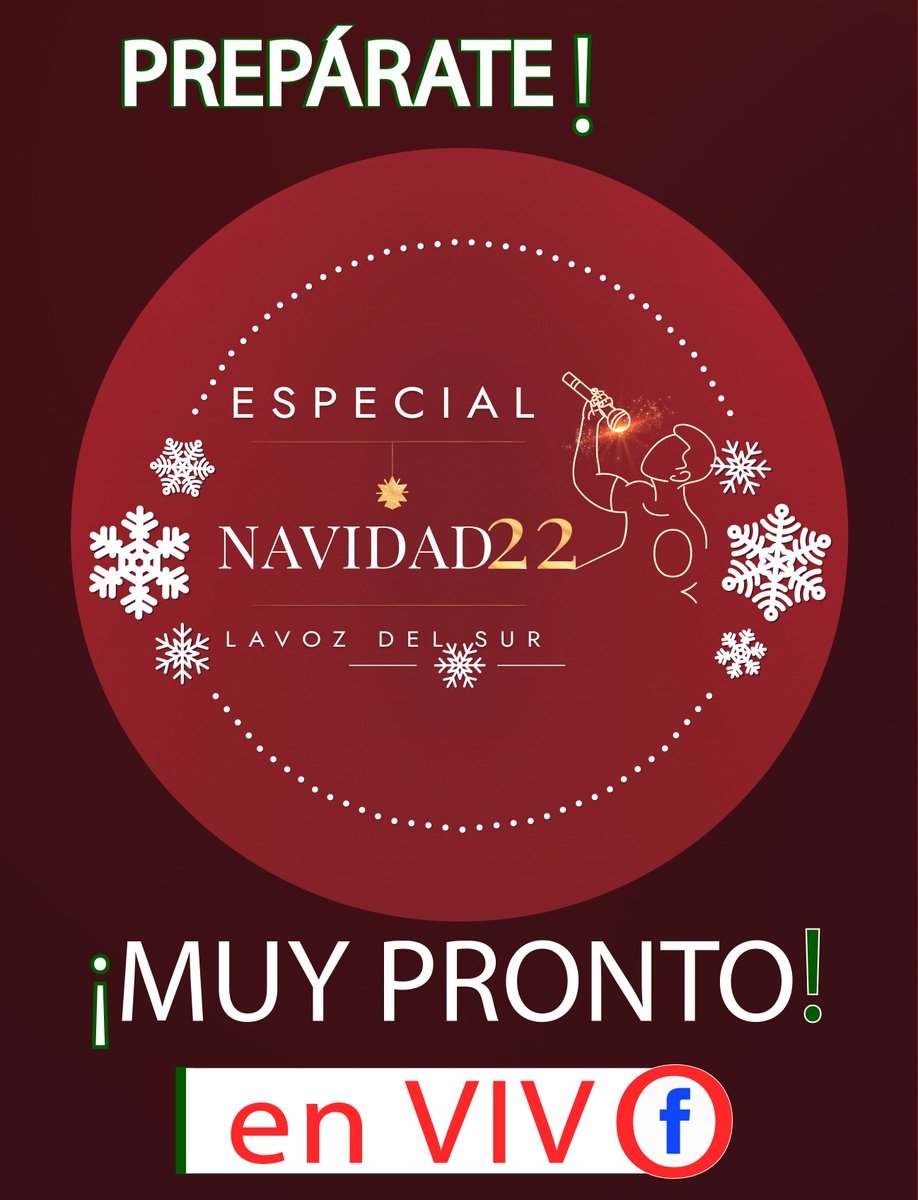¡MUY PRONTO❗️
⏯ ❄️☃️🎁👨‍🎤
𝐄special #Navidad22
🎯@lavozdelsurtv🎙

#Arte
#CulturaHispana
#Artistas
#NavidadArtistas
#ArtistasLojanos
#ArtistasEcuatorianos
#Música
#MúsicaLatina

<a href="/MuyPronto/">Franciska Perković</a>
<a href="/Arte/">artearte</a>
<a href="/CulturaHispana/">Single_irapuato</a>
<a href="/Artistas/">artistas</a>
@NavidadArtistas
<a href="/ArtistasLojanos/">Artistas Lojanos</a>
@ArtistasEcuatoriano