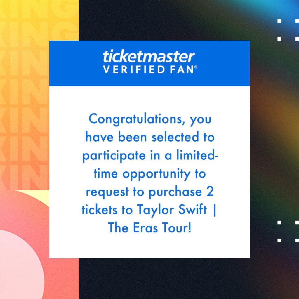 Pop Crave on Twitter "Ticketmaster is giving select verified fans