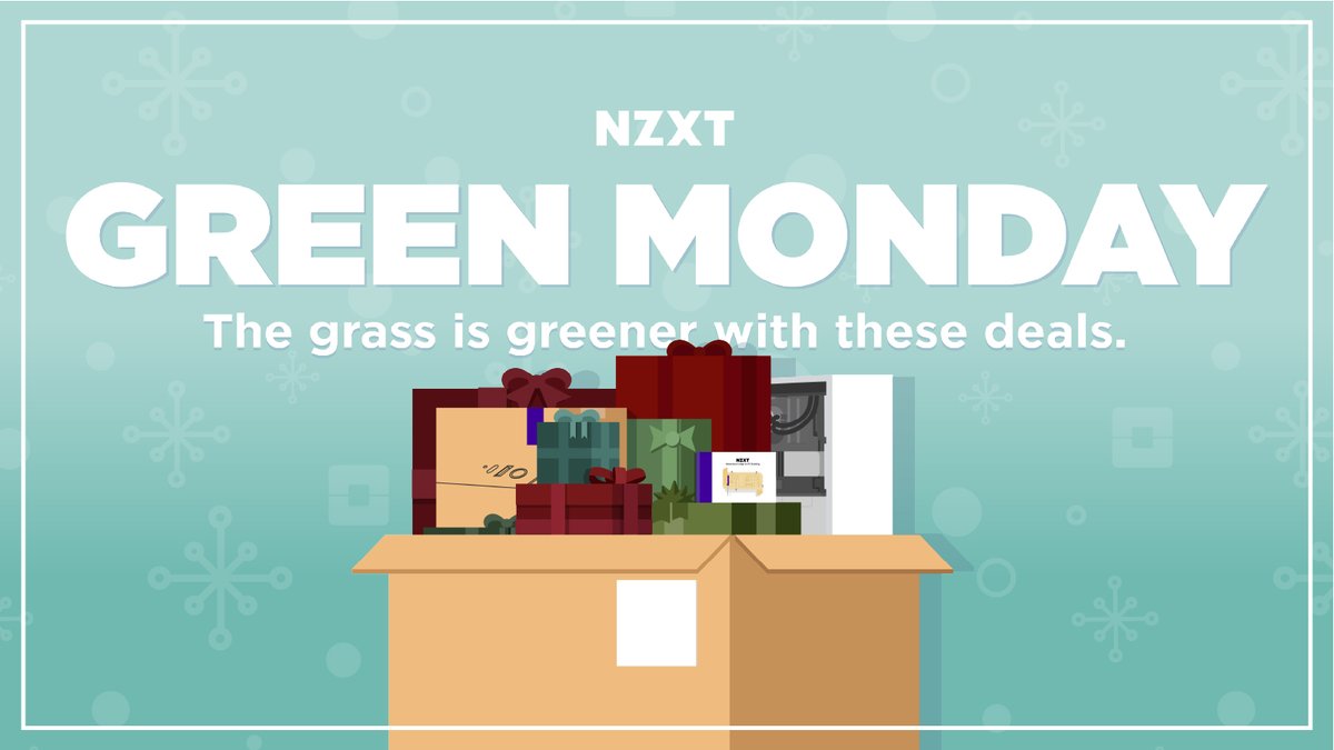 NZXT's tweet image. #GreenMonday is a GO 💚

Today only: get $100 off custom PCs over $1500 and save big bucks on last-minute holiday drops!

Order now to get your new computer delivered by Christmas: nzxt.co/3uG8Rf0