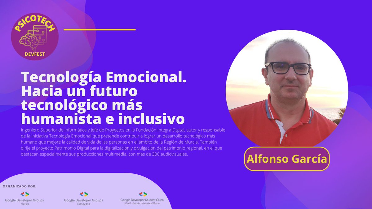 Estos son algunos de los ponentes que vendrán este miércoles al PsicoTech.
<a href="/biyectiva/">Biyectiva Technology</a>
<a href="/FIntegraDigital/">Fundación Integra Digital</a>
<a href="/victormexeguer/">Víctor Meseguer 🌱</a>
<a href="/evrtrabajo/">Emmanuel Valverde | 👨‍💻 @ 🏡</a>

Estamos deseando escuchar lo que tenéis que decir!😁 😁