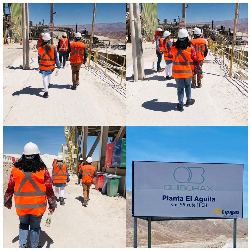 En el marco de la Capacitación de Certificación de Origen desarrollada, SOFOFA y ASINDA guiados por Claudio Castillo B. Sub Gerente de Comercio Exterior, visitaron las instalaciones de la empresa exportadora Quiborax S.A. (planta El Águila).