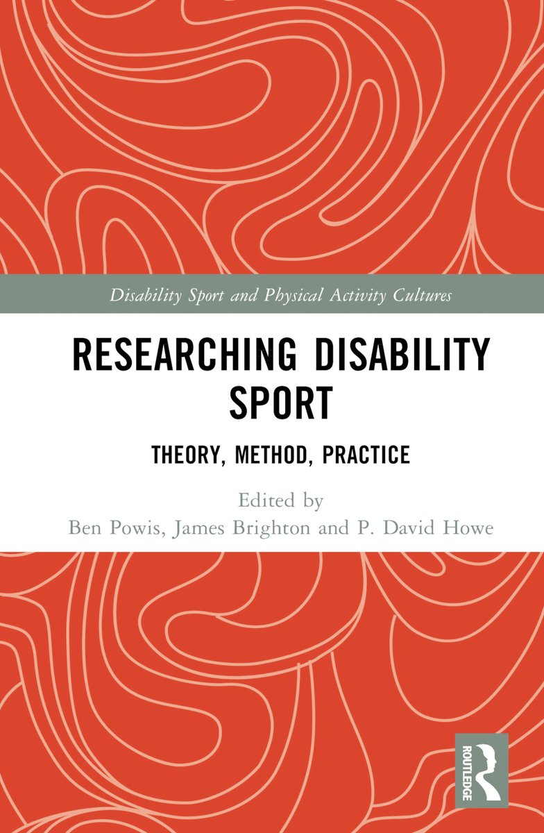 New book: ‘Researching Disability Sport’- this book offers new perspectives on theory and method in disability sport research, including social, cultural, and political reflections on the research process from disabled and non-disabled researchers tinyurl.com/3csrj987