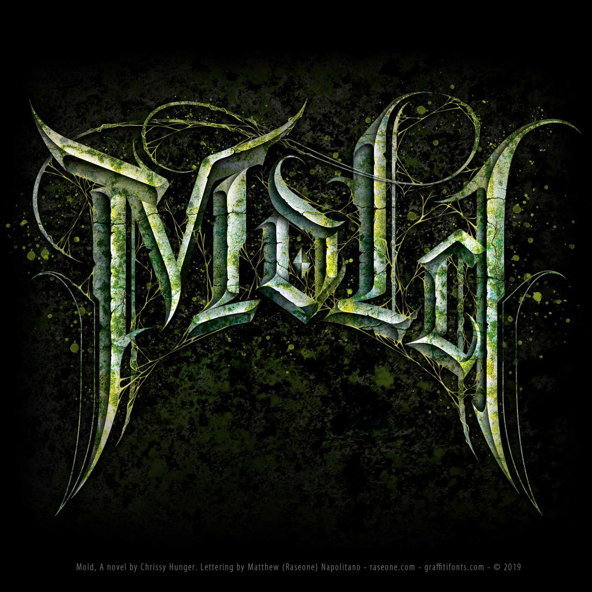 "Mold" Book cover title lettering  by Raseone. Check out the "War of Seasons" book series on Amazon, see some of my work on the very very out-of-date raseone.com