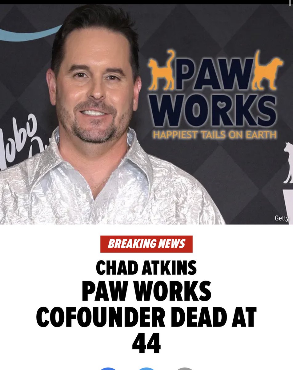 DiedSuddenly_'s tweet photo. Chad Atkins, the cofounder of Paw Works -- one of L.A.'s leading animal rescue organizations -- has #diedsuddenly 

Paw Works says Chad "passed unexpectedly from heart failure" while at home.

Sources close to him say he had received both of the Covid 19 💉💉 https://t.co/NppeeuAfOl
