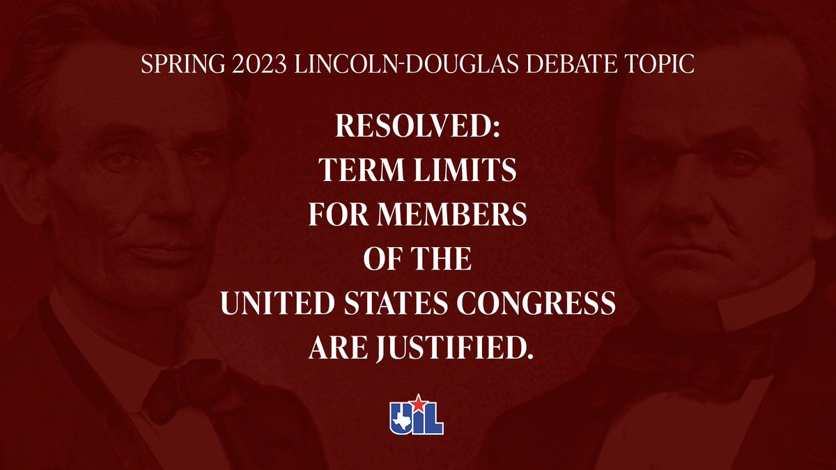 uiltexas's tweet photo. Spring 2023 Lincoln-Douglas Debate Topic released! This LD Debate topic will be debated from January through May. #UILState #LDDebate 
🔗 https://t.co/Xmj357liP5 https://t.co/sd2eQPjzK5