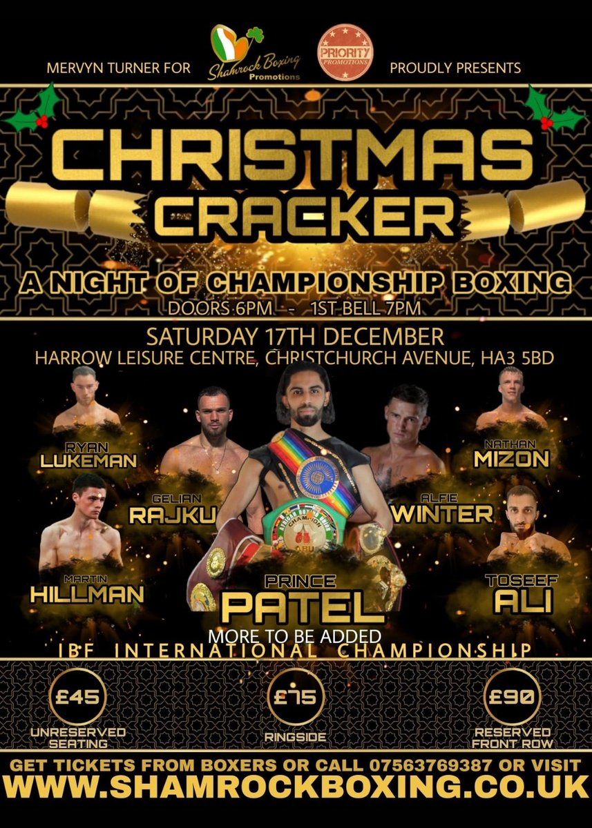KynochBoxing's tweet photo. Fight Weekโ๏ธ
Nathan Mizon is preparing for an explosive end to 2๏ธโฃ0๏ธโฃ2๏ธโฃ2๏ธโฃ.
'Mr Excitement' features on 'Christmas Cracker' this Saturday in Harrow Leisure Centre.๐ฅ
Tickets for the event are available from Nathan direct.๐
#boxing #kynochboxing #fightweek #fightdate #Christmas https://t.co/4Nl1TQAoSu