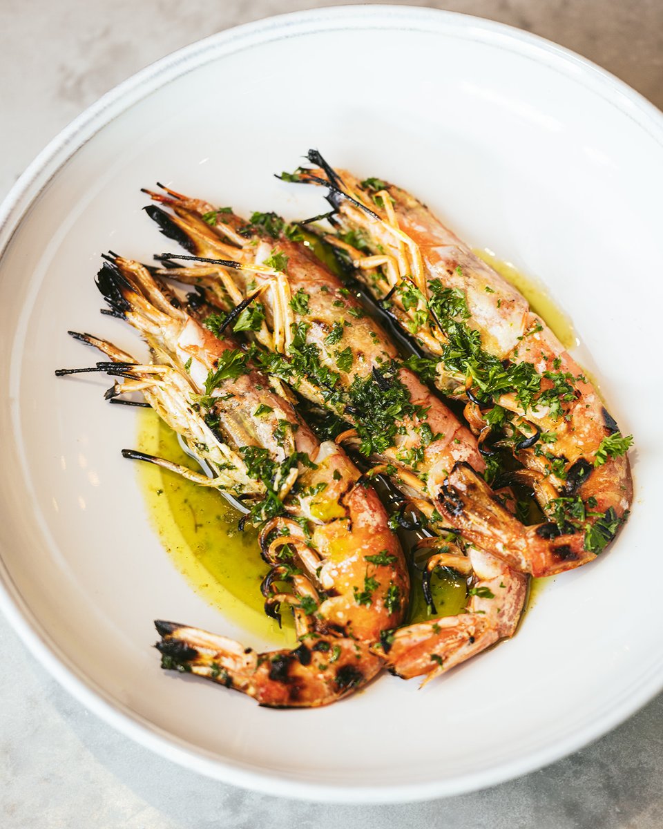 Forget the football - Argentina always scores when it comes to their seafood. Try our Argentinian Red Prawns cooked over coal and topped with punchy pil pil sauce and chive oil.