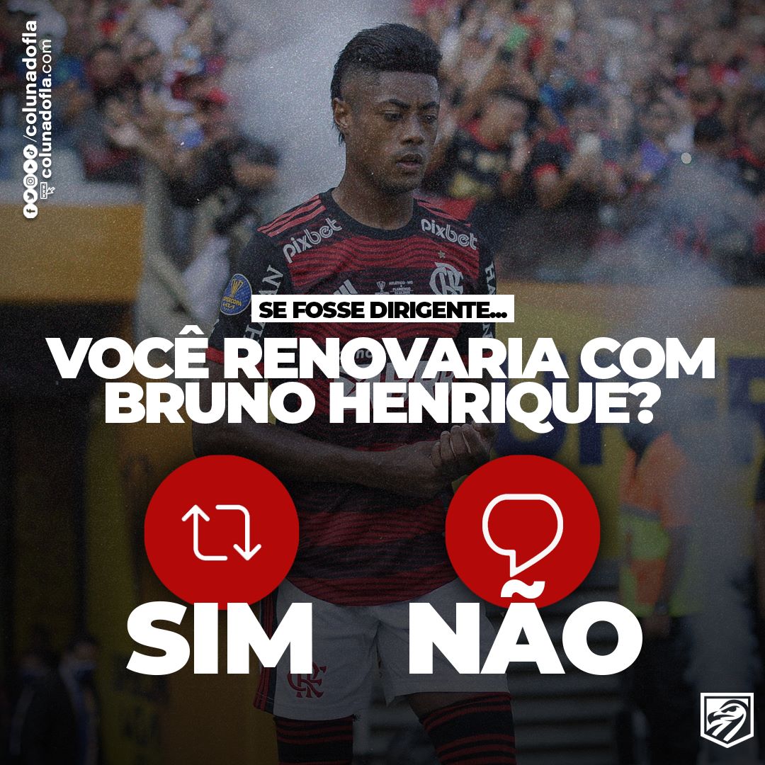 ColunadoFla's tweet image. Se fosse dirigente... Você renovaria com Bruno Henrique?

O contrato do camisa 27 vai até dezembro de 2023. #colunadofla