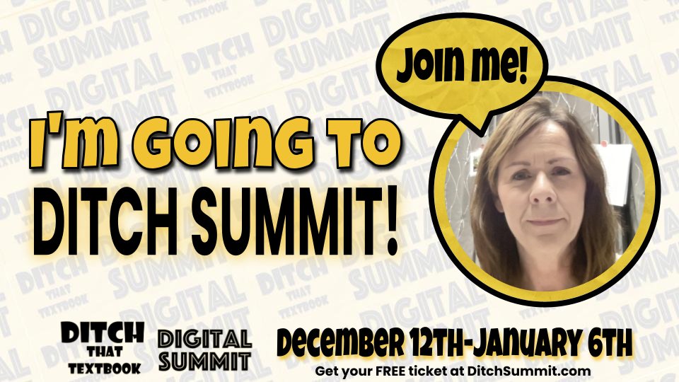 Join me at Ditch Summit! 
Get your free ticket 🎟 at ditchsummit.com 
#DitchSummit #DitchContest