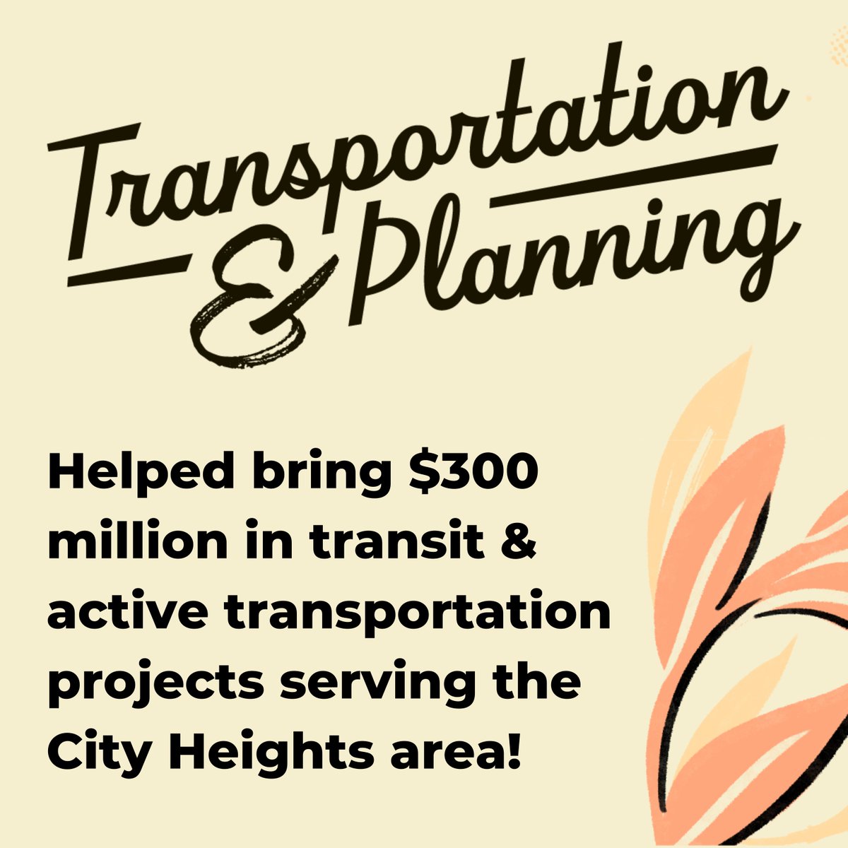 Our Transportation &amp; Planning team brings vital, creative improvements to the community through advocacy, and we need your help to keep going!

Every dollar given will go to partnering with residents to enhance the quality of life in #CityHeights. 
GIVE: bit.ly/3GSGYaQ