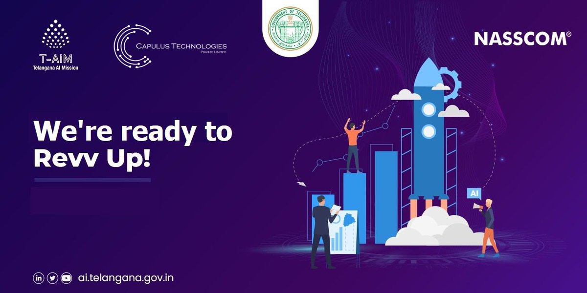 capulustech's tweet photo. Capulus Technologies is happy and excited to announce our selection into #RevvUp #AI Cohort by @AiTelangana Telangana AI Mission (T-AIM) powered by @nasscom! 

More updates will follow soon!
#Ready2RevvUp #RevvUp #RevvUpCohort3 #capulustech https://t.co/cyGLY9z3jv