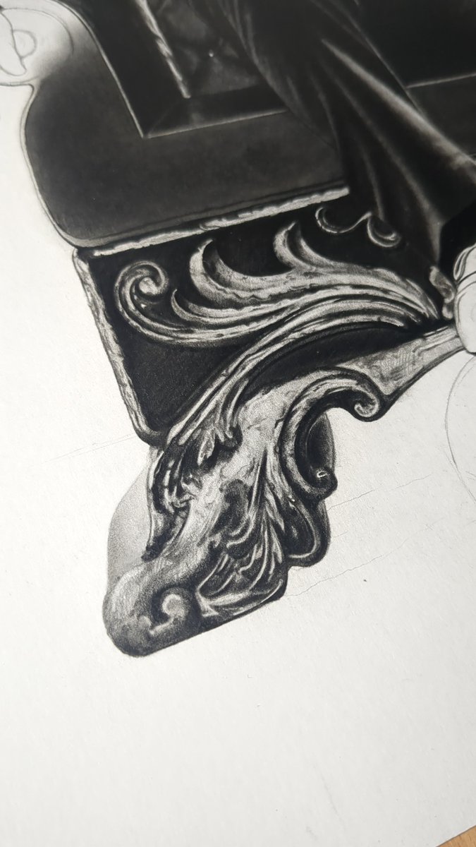 ShanmukhSripada's tweet photo. The detail on the throne took me ages! I'm so close to finishing this piece now 😀 https://t.co/pl08YaEYrL