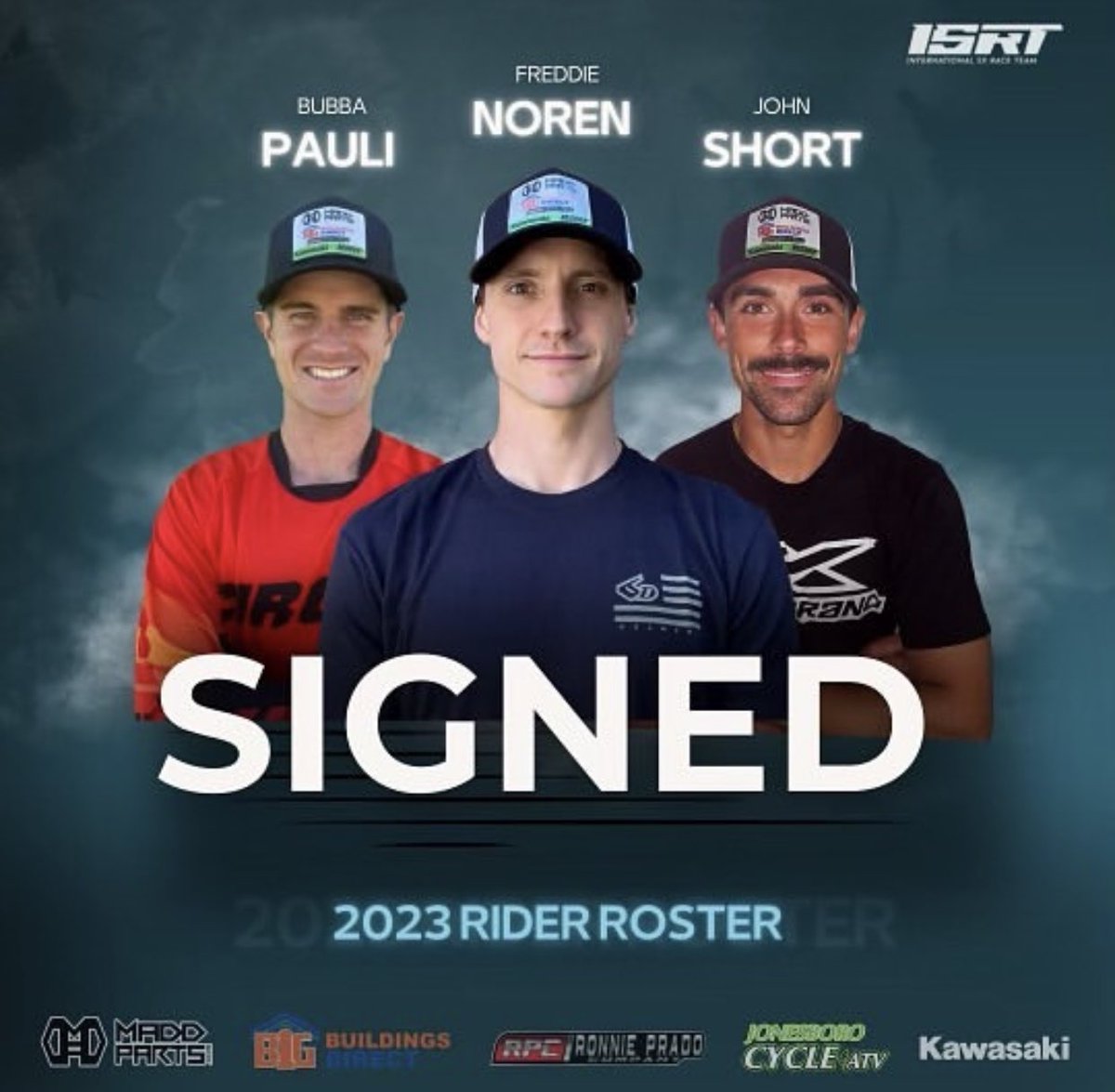 Super stoked to have the Madd parts Kawasaki team with #clearvision for 2023! <a href="/FredNoren/">Fredrik Norén</a> <a href="/BubbaPauli/">Bubba Pauli</a> John Short. #xbrandathlete