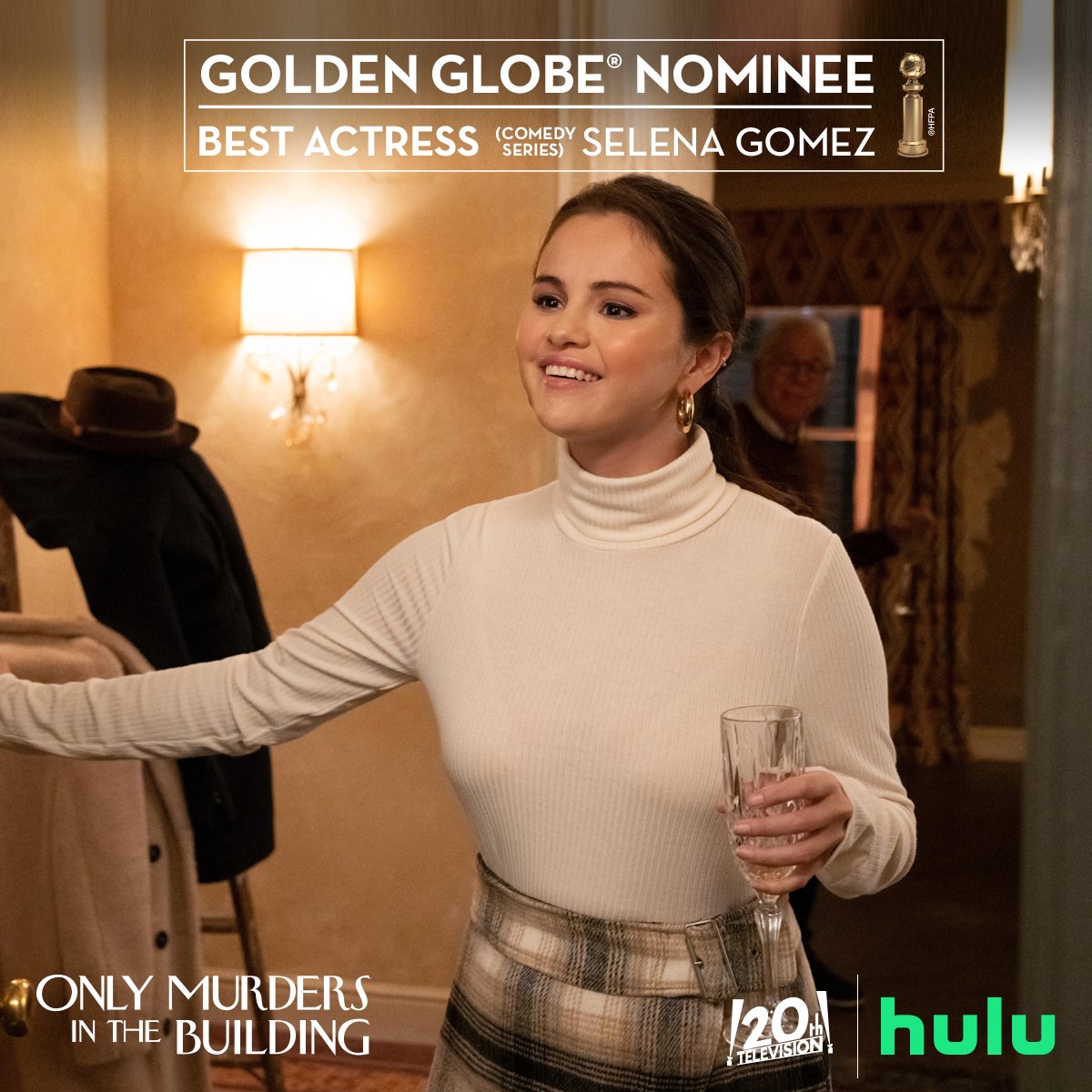 OnlyMurdersHulu's tweet photo. #OMITB is nominated for four #GoldenGlobes including Best Television Series – Musical or Comedy! https://t.co/bvPU3WTD4I