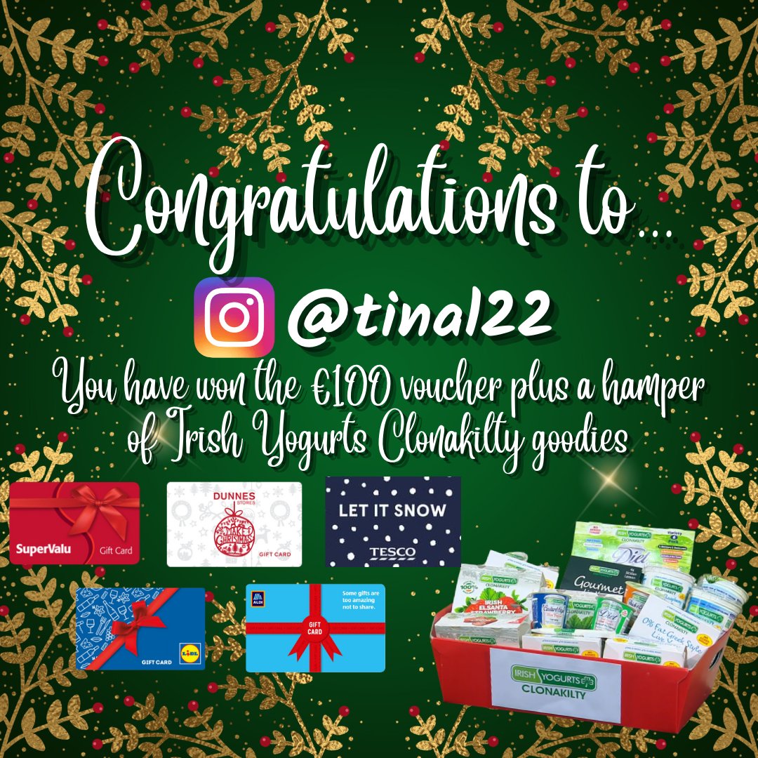 And we have a winner!!!

Thanks to all who entered this competition, be sure to look out for more giveaways on this page in the future 🌟 #irishyogurtsclonakilty