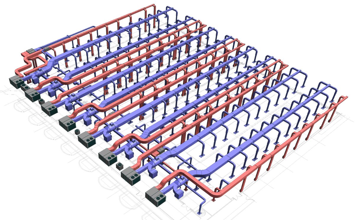levolmep's tweet photo. Diseño de sistema para cuarto limpio ISO 7.
#cleanroom #cuartolimpio #hvac #diseño #aireacondicionado #refrigeracion #airconditioning #climatización #ventilacion #extraccion #ductwork #trane #greenheck #revit #bim #navisworks #grupomogo https://t.co/HQ3w6aWI0M