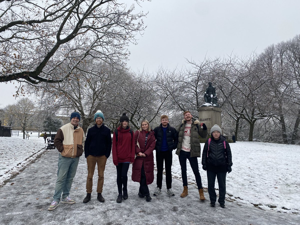 Group afternoon out and Christmas meal 😊 Thanks to the snow for the lovely scenery ❄️