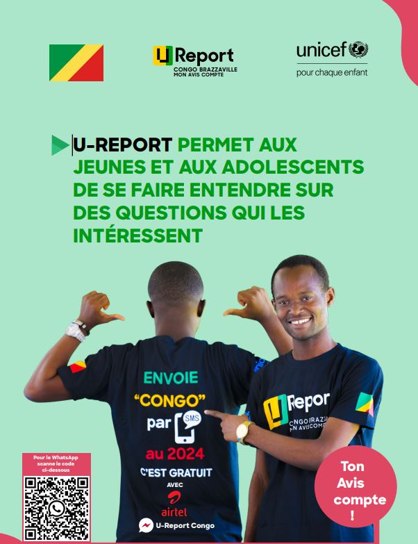 U-Report est né en mai 2011 en Ouganda suite au besoin des jeunes de se faire entendre dans la société. Le mouvement compte + de 26 millions de jeunes et 1 nouveau jeune s'inscrit toutes les 4 sec dans le 🌍. Le Congo🇨🇬 fait maintenant partie des 9️⃣5️⃣ pays enrôlés!