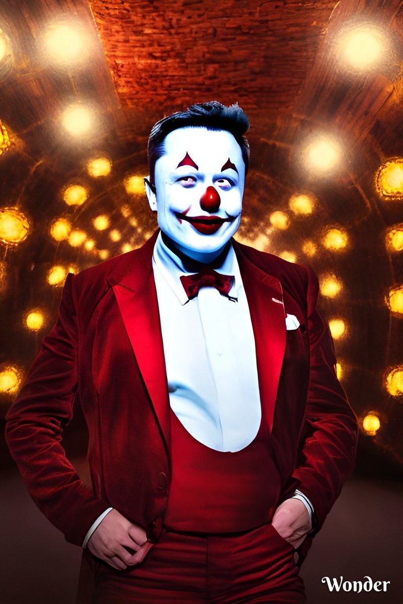 smartgoblin's tweet photo. @elonmusk What a clown... https://t.co/17tJFJTUVu