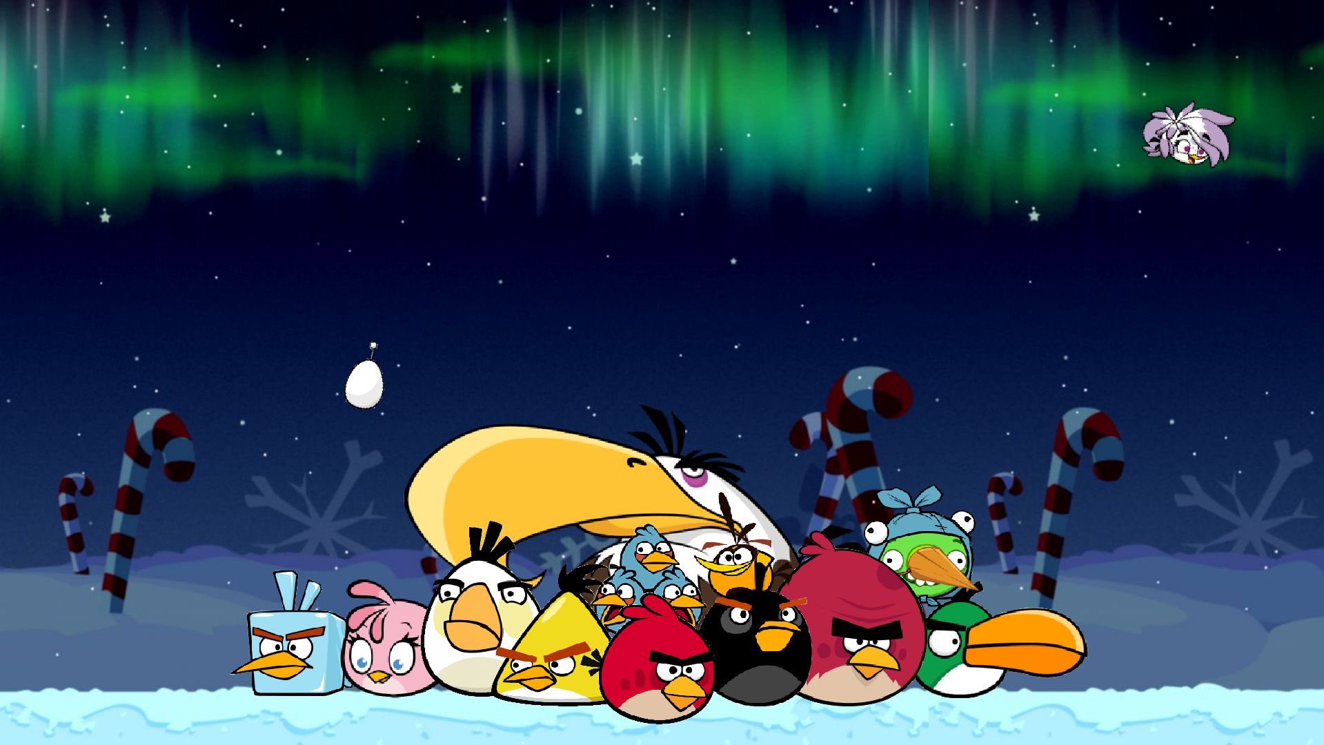 Angry Birds Seasons Christmas Wallpaper