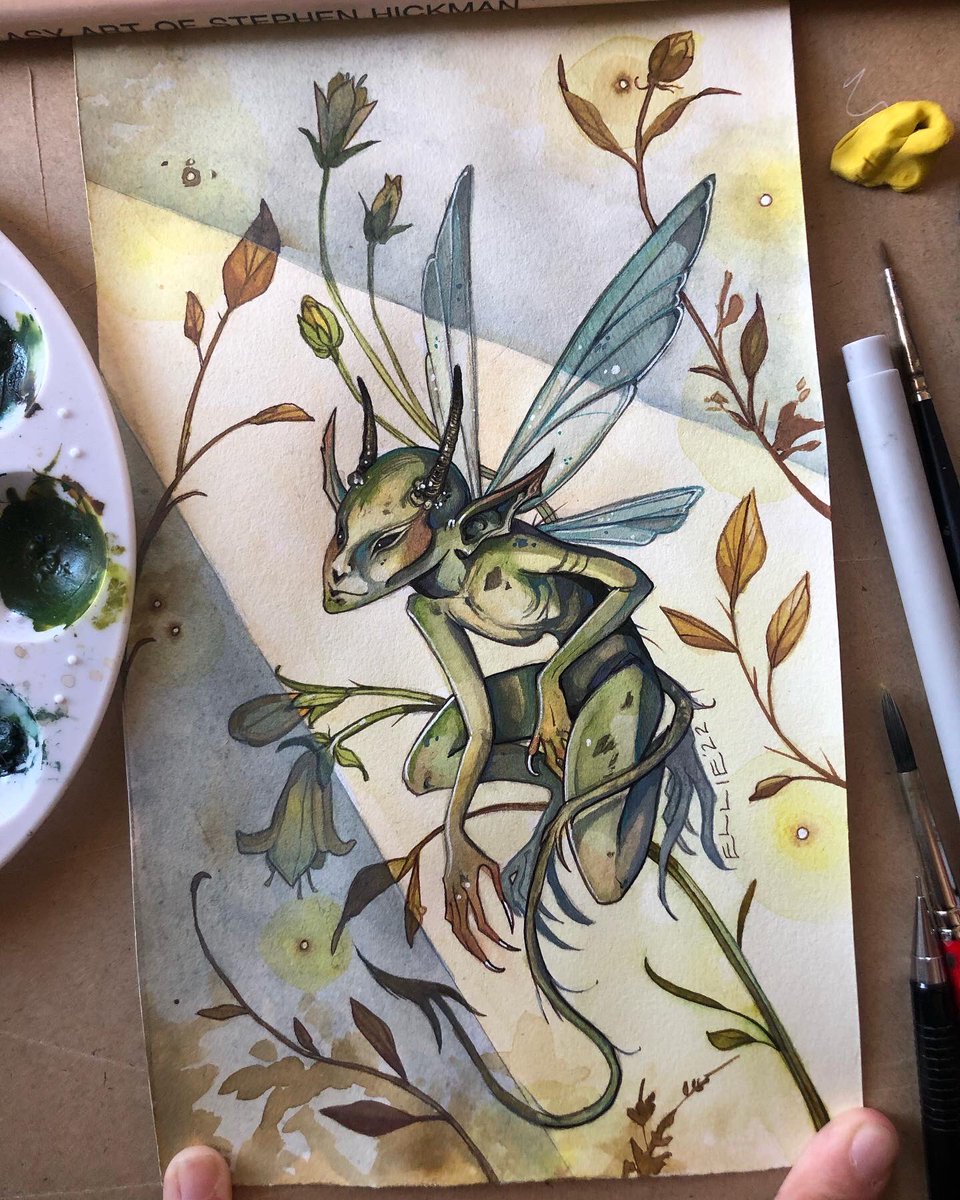 Little fairy critter from the other day… #fantasyart
