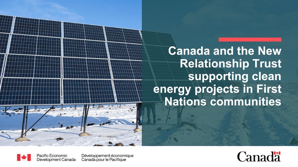 Pacific Economic Development Canada (@pacificanen) on Twitter photo NEW: <a href="/GCIndigenous/">GCIndigenous</a>, <a href="/NRT_BC/">NRT</a>, <a href="/PacifiCanEN/">Pacific Economic Development Canada</a>, continue partnership to support #BC Indigenous Clean Energy Initiative. $10M in funding will:
✔support hydropower and solar farm initiatives
✔provide clean energy
✔create local employment
Learn more: ow.ly/9Ymw50M1A5R NEW: <a href="/GCIndigenous/">GCIndigenous</a>, <a href="/NRT_BC/">NRT</a>, <a href="/PacifiCanEN/">Pacific Economic Development Canada</a>, continue partnership to support #BC Indigenous Clean Energy Initiative. $10M in funding will:
✔support hydropower and solar farm initiatives
✔provide clean energy
✔create local employment
Learn more: ow.ly/9Ymw50M1A5R