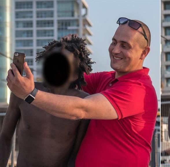 As a black man was being harassed, humiliated, pulled by his hair, and forced to take a selfie at the beach, NOBODY DID ANYTHING. ACTUALLY PEOPLE GATHERED TO WATCH THIS Happened in Israel so you can’t speak about it because you know Anti-Semitism 😒