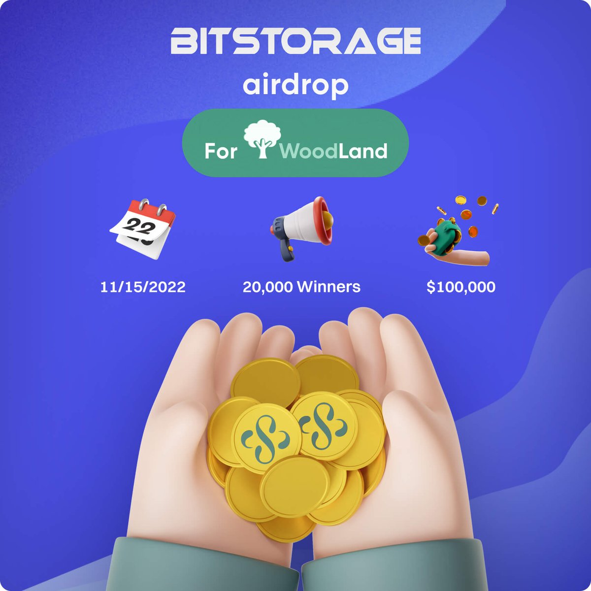Woodcoin Official (@woodcoinworld) on Twitter photo ๐ณ Take part in an airdrop to support <a href="/WoodLandEcoLife/">WoodLandEco</a>, a tree planting app about to be released!
๐ 20 000 winners will share $100.000 in $SEED in this airdrop hosted by <a href="/BitstorageFin/">BITStorage Finance</a> crypto exchange
๐ธ Airdrop ends on January 7
๐ Read more and join: getairdrop.com/airdrop ๐ณ Take part in an airdrop to support <a href="/WoodLandEcoLife/">WoodLandEco</a>, a tree planting app about to be released!
๐ 20 000 winners will share $100.000 in $SEED in this airdrop hosted by <a href="/BitstorageFin/">BITStorage Finance</a> crypto exchange
๐ธ Airdrop ends on January 7
๐ Read more and join: getairdrop.com/airdrop