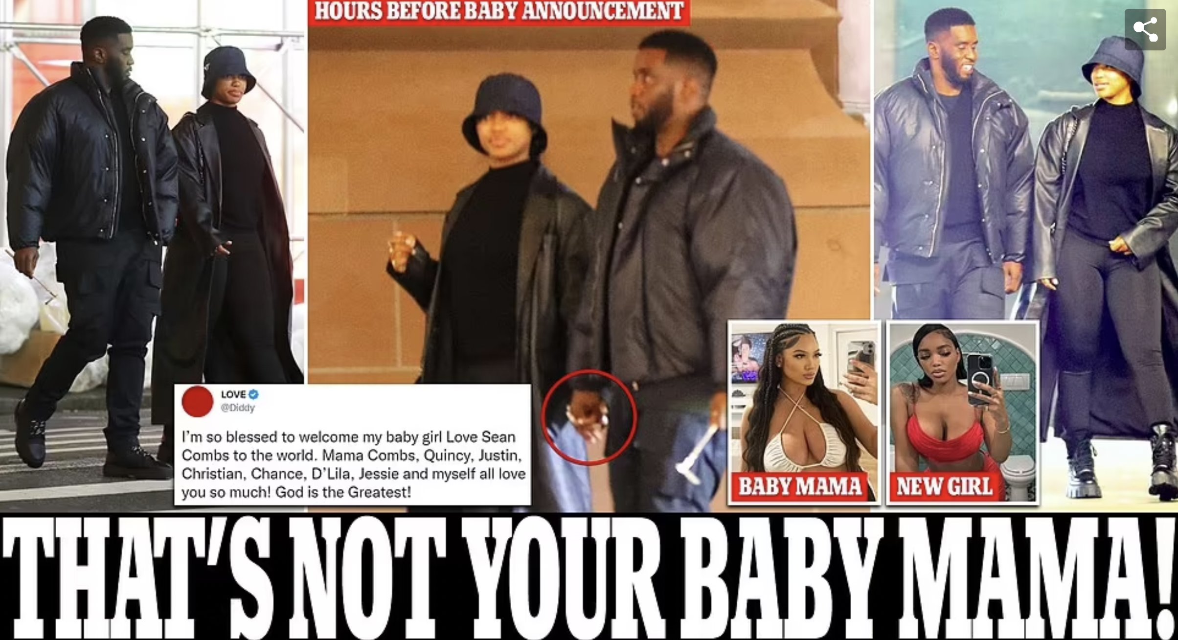 Daily Mail Celebrity on Twitter: "Diddy holds hands with Shawntya