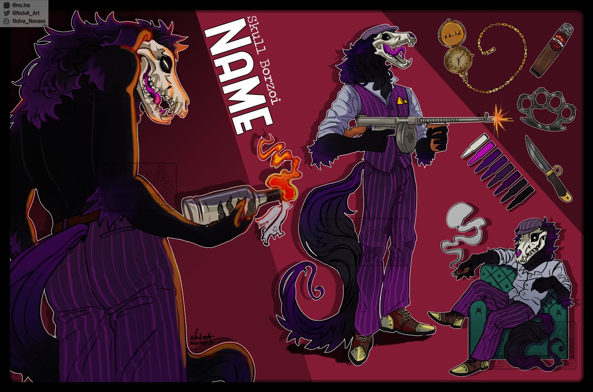 NolvA_Art's tweet photo. 💀💣BORZOI SKULL DOG ADOPT! 💣💀
AUCTION OPEN - 48H

SB: $95
Min: $10
Ab: $320

› Accept payment plans ( over $100)
› Offer below or Dm
› Payment by PayPal 
› Ends in 48h
 rt are welcome 🔄✨

#furryart #furryfandom #furryartwork #adoptables #adoptable #furryartist #art #arts https://t.co/jD12yCYt0y