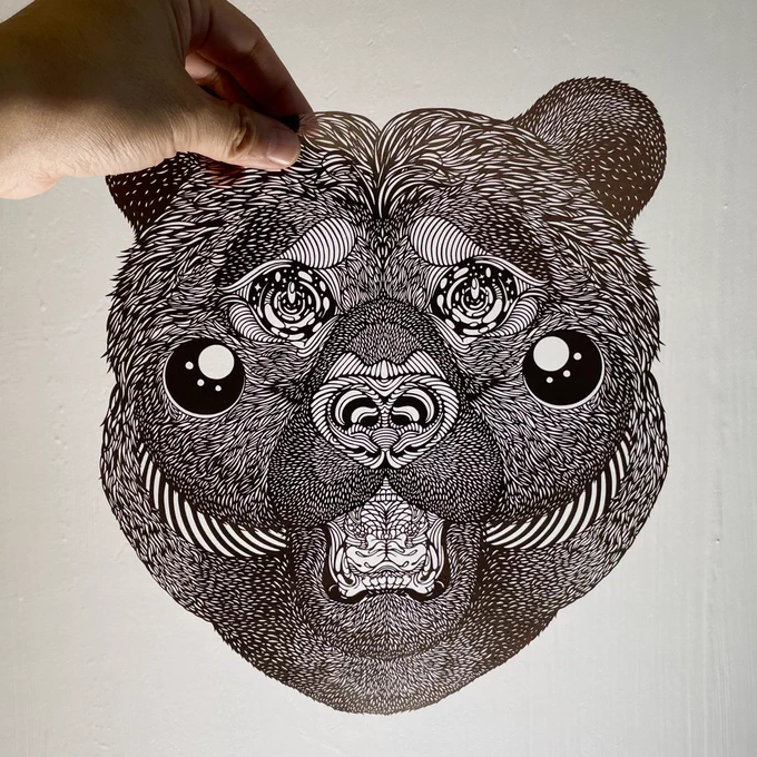 今年は200作品くらいの切り絵を作りました。よう頑張った。 #切り絵 #papercuttingart #art 