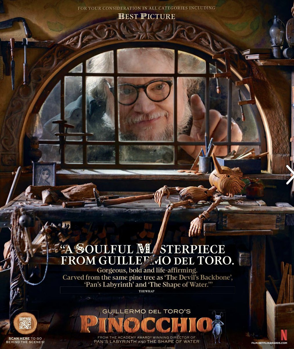 I wasn't particularly fond of #Pinocchio before, but that... that was before. Rarely has a film been so touching. A story about change, about being a father and about life &amp; death. Thank you Mr. <a href="/RealGDT/">Guillermo del Toro</a>