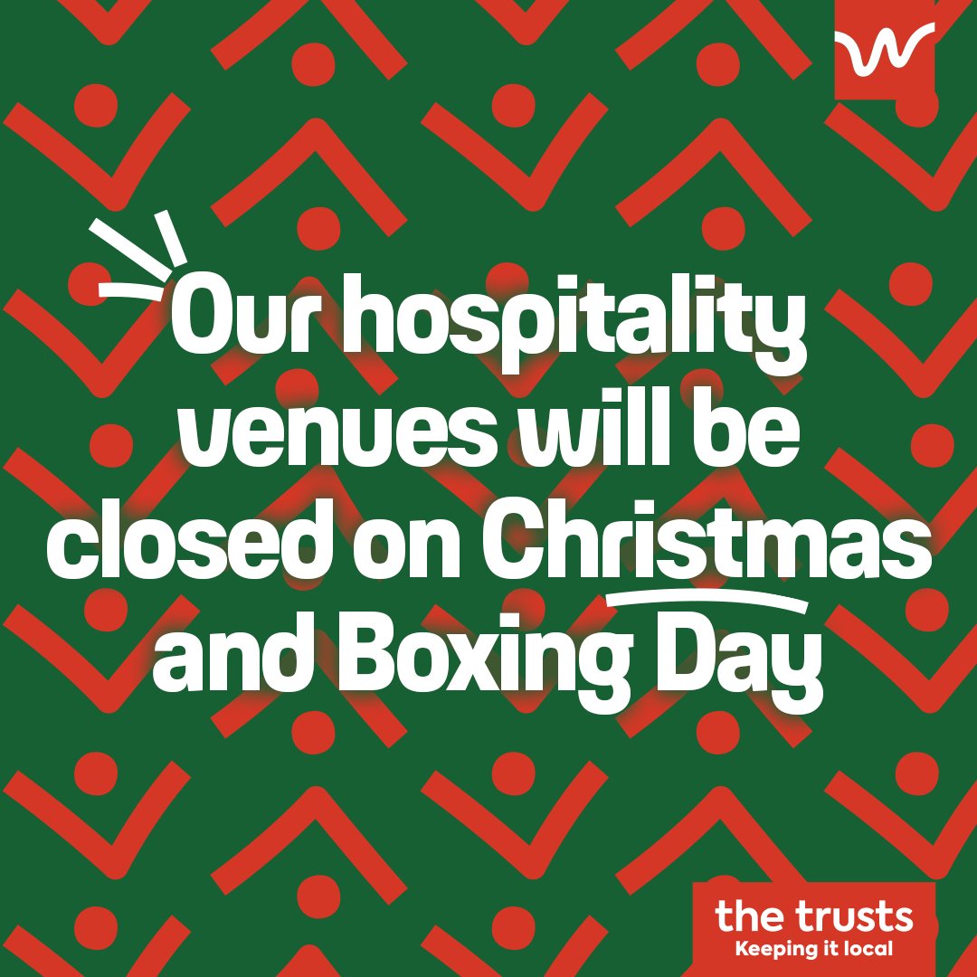 Most of our venues are open every day during the holiday season except for Christmas, Boxing Day, and January 1st.