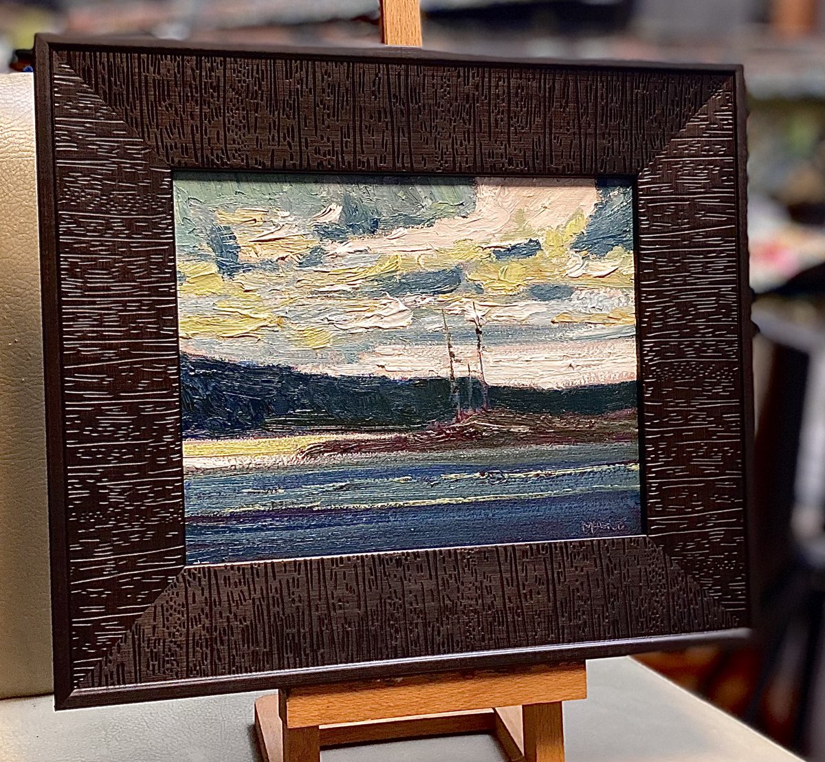 robertmcaffee's tweet photo. Ominous Clouds 
November/22
8”x10” oil on canvas 
437.00 exquisitely framed as shown
Currently Available #artsale #framesale https://t.co/07KxHoxQp3
