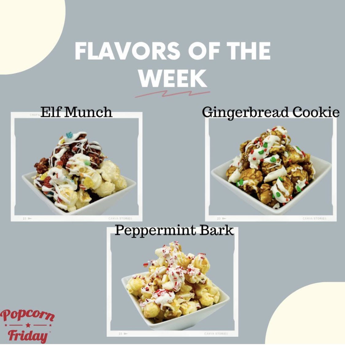 Our #Christmas #Flavors will only be here for a couple more weeks. Order now while they last. 
.
PopcornFriday.com
.
#popcorn #new #popcornfriday