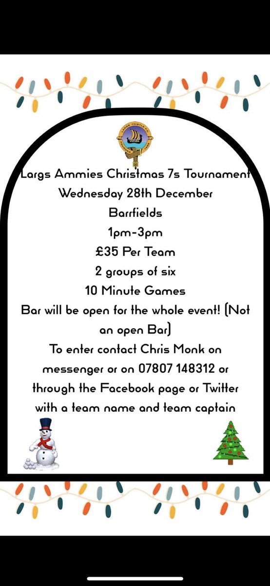 Largs Thistle Amateur Football Club tweet media