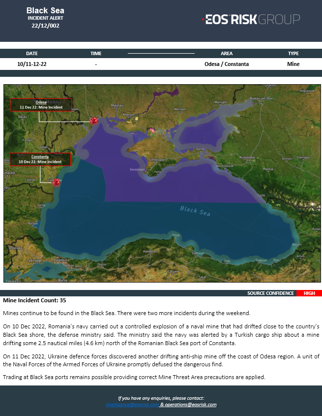 Black Sea Mine Alert 🚨 

#Constanta / #Odesa

#Russia #Ukraine #Ukrainecrisis #shipping #shippingindustry #blacksea #maritimeindustry